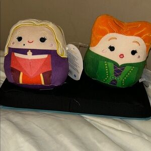 Disney Plush Dolls - Purple and Green .Sanders sister’s witches set of two.